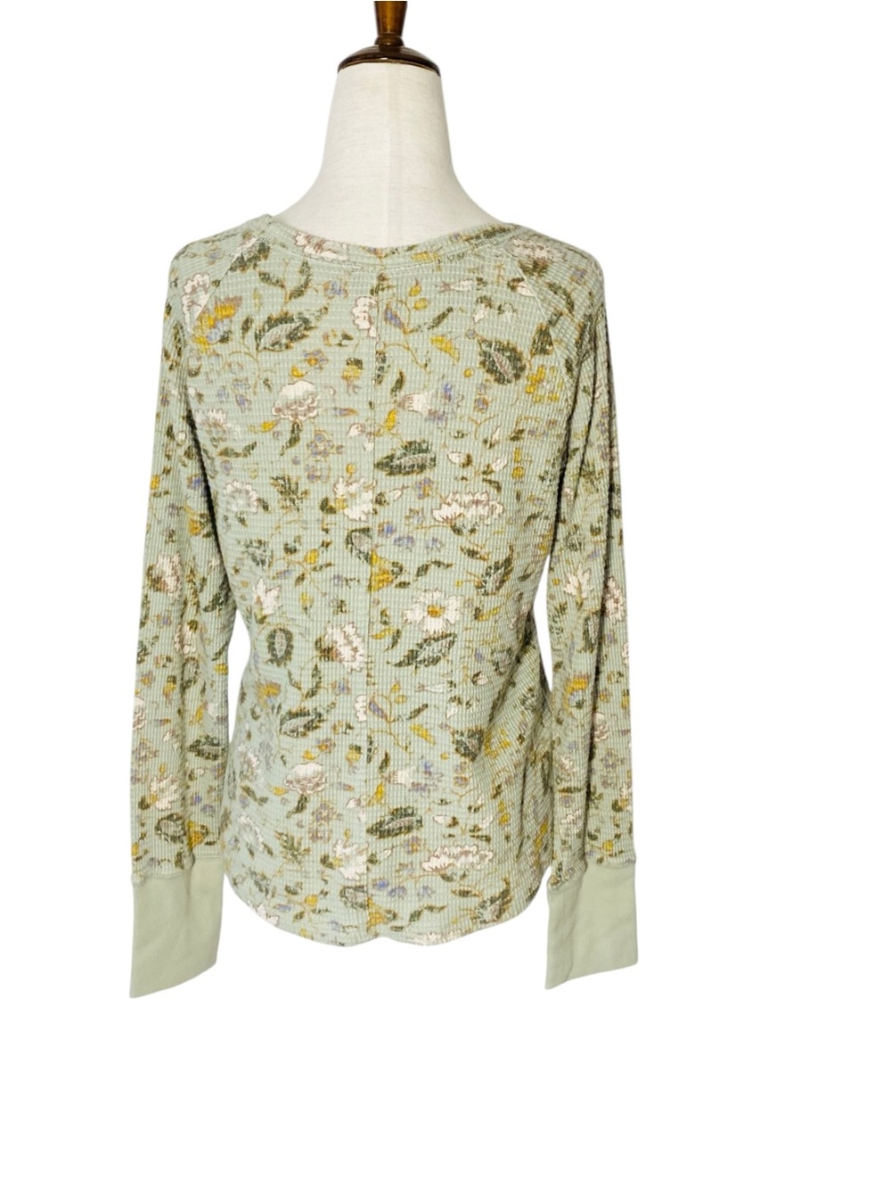 KNOX ROSE Floral Thermal Waffle Knit Top - Picture 4 of 6